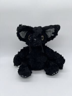 Devon Rex Black Kitten Cat 10 Inch Stuffed Animal Plush Toys Doll Kids Gifts